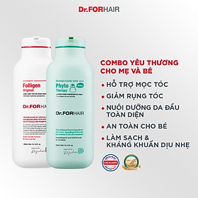 Combo gội cho mẹ và tắm gội cho bé chiết xuất từ thực vật Dr.FORHAIR