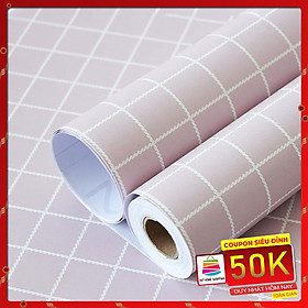 Giấy dán tường kẻ ô phong cách sang trọng Hàn Quốc Khổ 10M (1 cuộn)HPMWallpaper