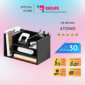 Mua Kệ sách gỗ kệ sách mini trang trí bàn làm việc SMLIFE Atonio