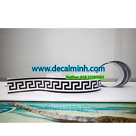 Mua Decal chỉ viền kiếng - viền tường hoa văn S đen