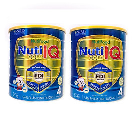 Bộ 2 Lon Sữa Bột Nutifood Nuti IQ Gold Step 4 (Từ 2 - 6 tuổi) - 1.5kg