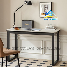 Mua Bàn làm việc   bàn học  bàn gaming chữ U 1m2 SÀNH - HOME DECOR  bàn chữ U khung sắt hộp 25x50 sơn tĩnh điện chống gỉ  bàn học sinh giá rẻ