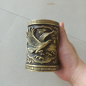 Mua Ống Đựng Bút Bằng Đồng Hoạ Văn Đúc Nổi  Hộp Đựng Bút Bày Bàn  Hộp Đựng Dụng Cụ Làm Việc Bằng Đồng