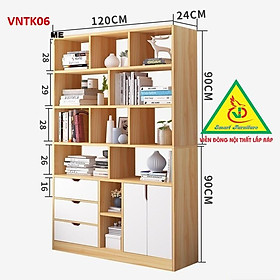 Tủ kệ trang trí kiêm vách ngăn phòng VNTK06 - Nội thất lắp ráp Viendong Adv