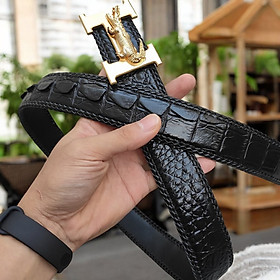 Thắt Lưng Da Cá Sấu Liền Bản Rộng 4cm 