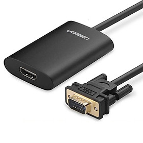 Mua Ugreen UG40264MM110TK 0.5M màu Đen Cáp Chuyển VGA sang HDMI Có Âm Thanh Cao Cấp - HÀNG CHÍNH HÃNG