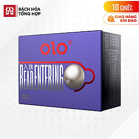 Hộp 10 cái Bao cao su OLO 0.01 Bead Entering - Siêu mỏng, bi tăng thêm 3cm