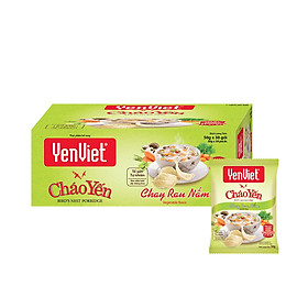 Cháo Yến Dinh Dưỡng YenViet - Chay Rau Nấm (Thùng 30 gói x 50g)