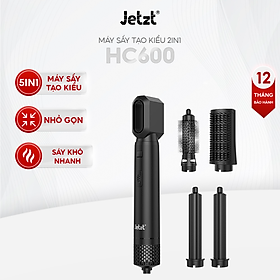 Máy sấy tạo kiểu đa năng Jetzt HC600, 5 đầu sấy, tốc độ cao, nhanh khô, bảo vệ tóc mềm mượt - Hàng chính hãng