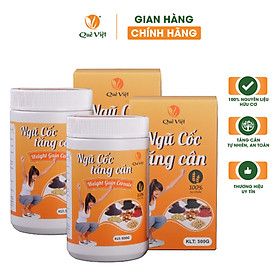 Ngũ cốc tăng cân Quê Việt 100% nguyên liệu hữu cơ, bổ sung dinh dưỡng ( 2 hộp x 500gr)