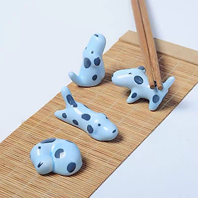 Mua Combo 6 gác đũa sứ hình chú chó đốm xinh xắn Đồ kê đũa bàn ăn tiện dụng (gửi ngẫu nhiên không chọn mẫu)