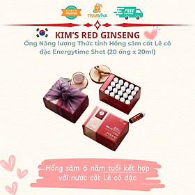 Ống Năng lượng Thức tỉnh Hồng sâm cốt Lê cô đặc Kim's Red Ginseng Energytime Shot (20 ống x 20ml)