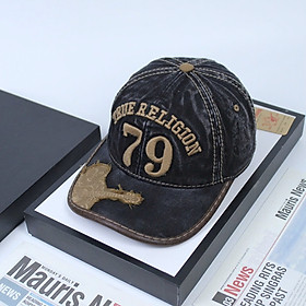 Nón nam, mũ lưỡi trai Ông Địa 79 phối vải jeans form đẹp thời trang đường phố