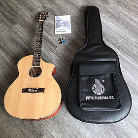 Mua Đàn guitar SVA1 acoustic có ty màu gỗ - tặng bao da  capo và các phụ kiện khác