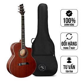 Mua Đàn Guitar Acoustic Notherly Gale Chính Hãng GT-700 ( Màu Nâu Đỏ) - Dáng A  Tặng Kèm Bao Đàn Chính Hãng  Capo  Pick  Ty Chỉnh