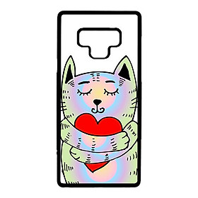 Ốp lưng cho Samsung Galaxy Note 9 mẫu mèo tim 1 - Hàng chính hãng
