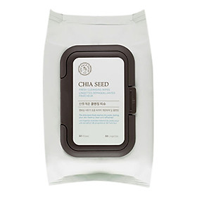 Khăn Giấy Tẩy Trang The Face Shop Chia Seed Fresh Cleansing Wipes 30400526 (50 Tờ)