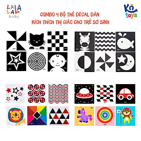 Bộ 6 Thẻ Decal Dán Kích Thích Thị Giác Trí Não Cho Trẻ Sơ Sinh - Lalala Baby (0-6 tháng)
