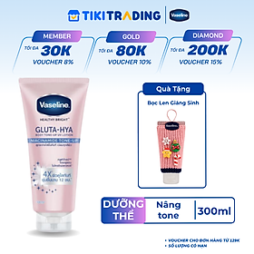 Vaseline Body Tone-Up Sữa dưỡng thể nâng tông tức thì 300ML - Sáng Mịn Da Nâng Tone