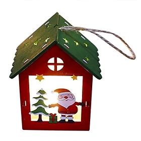 Christmas color lighted cabin Christmas small house decoration tree decoration pendant children Christmas gift light