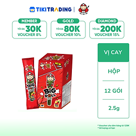Hộp 12 Gói Snack Rong Biển TaoKaeNoi BIG ROLL Vị Cay