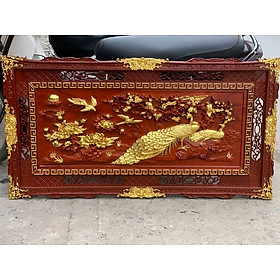 Mua Tranh treo tường trạm khắc phu thê viên mãn bằng gỗ hương đỏ kt 67×127×4cm