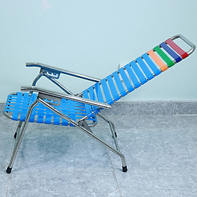 Mua Ghế Xếp Cafe inox Dây Nhựa có 4 bậc tựa lưng thương hiệu Võng Xếp Thảo Điều - GX5.1