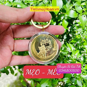 Móc Khóa 12 Con Giáp Đồng Xu Phong Thủy May Mắn