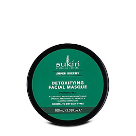Mặt nạ đất sét thải độc Sukin Super Greens Detoxifying Facial Masque 100ml