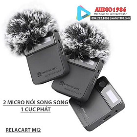 Mua Micro Không Dây cài ve áo Relacart Mipassport MI2 2.4G wireless Kèm 2 Micro nói song song