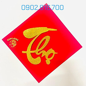 Mua 1 CHỮ THƯ PHÁP KIM TUYẾN XUÂN TẾT PHÚC LỘC THỌ PHÁT TÀI PHÁT LỘC dán dưa hấu dán bưởi phụ kiện trang trí tết