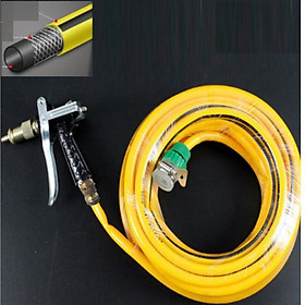 Bộ dây và vòi xịt tăng áp lực nươc 300% 400 TI 7 (cút đồng- dây vàng)