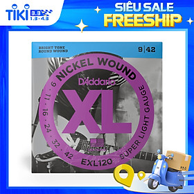 Mua Bộ Dây Đàn Guitar Điện/Electric Guitar D Addario EXL120 Nickel Wound 9-42 - Hàng Chính Hãng