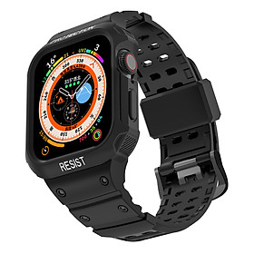 Ốp Case bảo vệ tích hợp dây đeo Resist Shock Slim cho Apple Watch Series 4/5/6/SE/7/8/9/SE2 Size 40mm/41mm/44mm/45mm - Hàng Chính Hãng