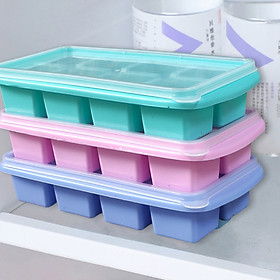 Mua COMBO 3 Vỉ đá  Khay làm đá  Khay đựng đồ ăn dặm có nắp loại 8 viên