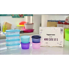 Bộ hộp đựng thực phẩm ăn dặm cho bé Tupperware Mini Cutie 8 hộp - nhựa nguyên sinh an toàn cho bé