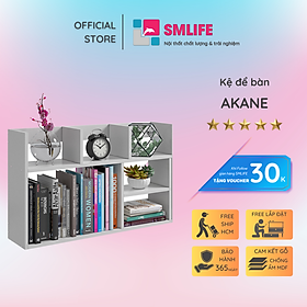 Kệ sách gỗ kệ sách mini trang trí bàn làm việc SMLIFE Akane