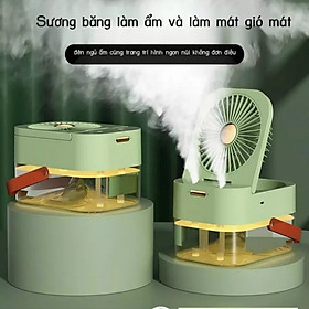 Mua Quạt Hơi Nước Phun Sương   Khay Chứa Nước 2 5L ONION Q7 Cao Cấp gấp gọn  Máy điều hòa không khí mini  quạt phun sương  tinh dầu kèm đèn led