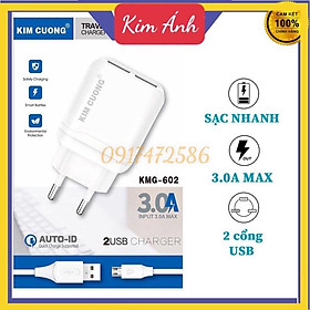 Mua Bộ Sạc Nhanh KIM CƯƠNG KMG-602X chuôi Micro- DÒNG ĐIỆN 3A- Hàng Chính Hãng