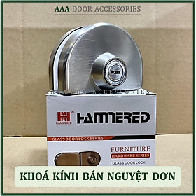 Khoá kính bán nguyệt HAMMERED cửa lùa kính cường lực 8-12mm, khoá chốt cửa kính