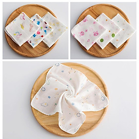 Set 10 Khăn xô sữa xuất Nhật in họa tiết cho bé (họa tiết ngẫu nhiên)