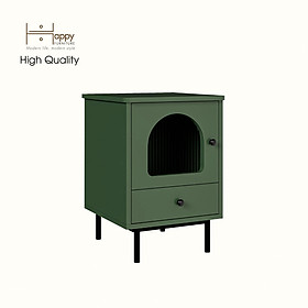 Mua  Happy Home Furniture  SISEEL  Táp đầu giường cửa kính 1 cánh mở - chân sắt  40cm x 40cm x 56cm ( DxRxC)  TCM_182