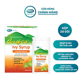 Siro thảo dược cao lá thường xuân hỗ trợ long đờm, giảm ho EUGICA IVY SYRUP  (Hộp 20 gói x 5 ml)