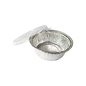 Mua Set 100 hộp nhôm tròn sử dụng 1 lần 350ml  kích thước 12 x 4.5 cm