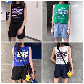 áo ba lỗ croptop WARM WAFFLE 129