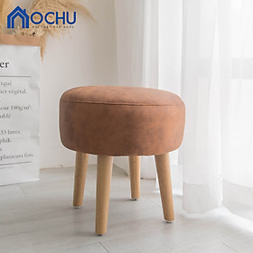Ghế Đôn Tròn Sofa OCHU Chân Gỗ Thông - Chubby Stool