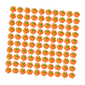 100Pcs Resin Mini Pumpkin Pendant Charms for DIY Crafts Phone Case Scrapbook