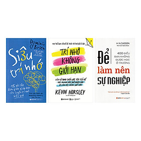 Combo Hành Trang Cho Thành Công (Trí Nhớ Không Giới Hạn + Để Làm Nên Sự Nghiệp + Siêu Trí Nhớ)(3 Cuốn)
