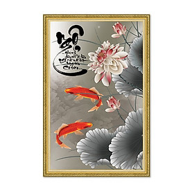 Decal dán tường khung tranh thư pháp đẹp TP_0001K chữ NGỘ