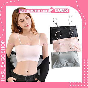 [Mã A03] Áo Ống Su Bra 2 Dây Nâng Ngực Có Mút Tháo Rời, Áo Quây Su 2 Dây Freesize Dưới 58kg